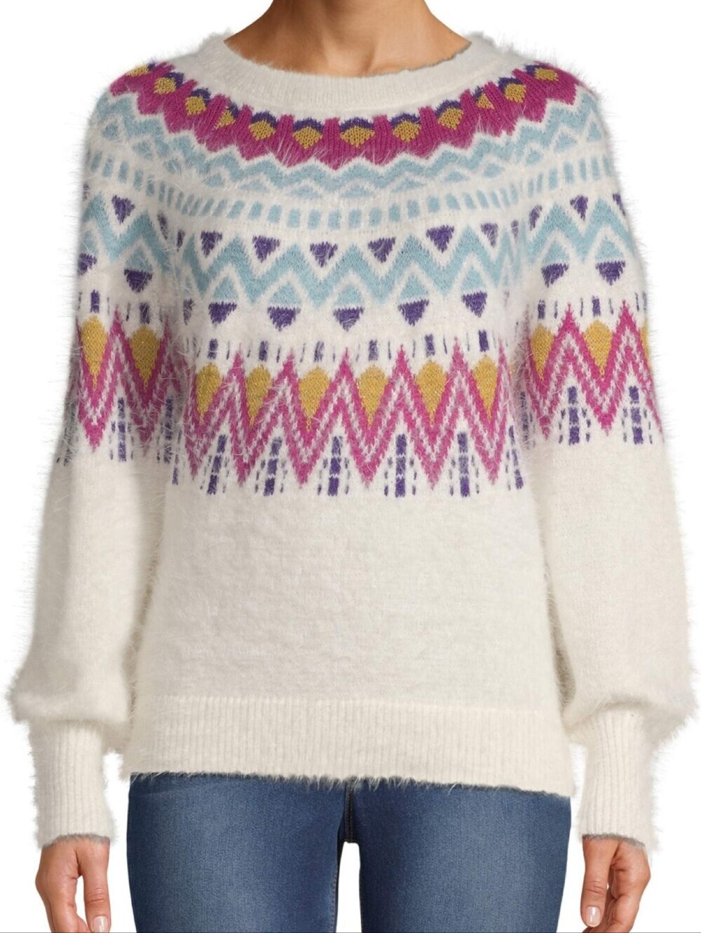 TIME & TRU FAIR ISLE SWEATER
